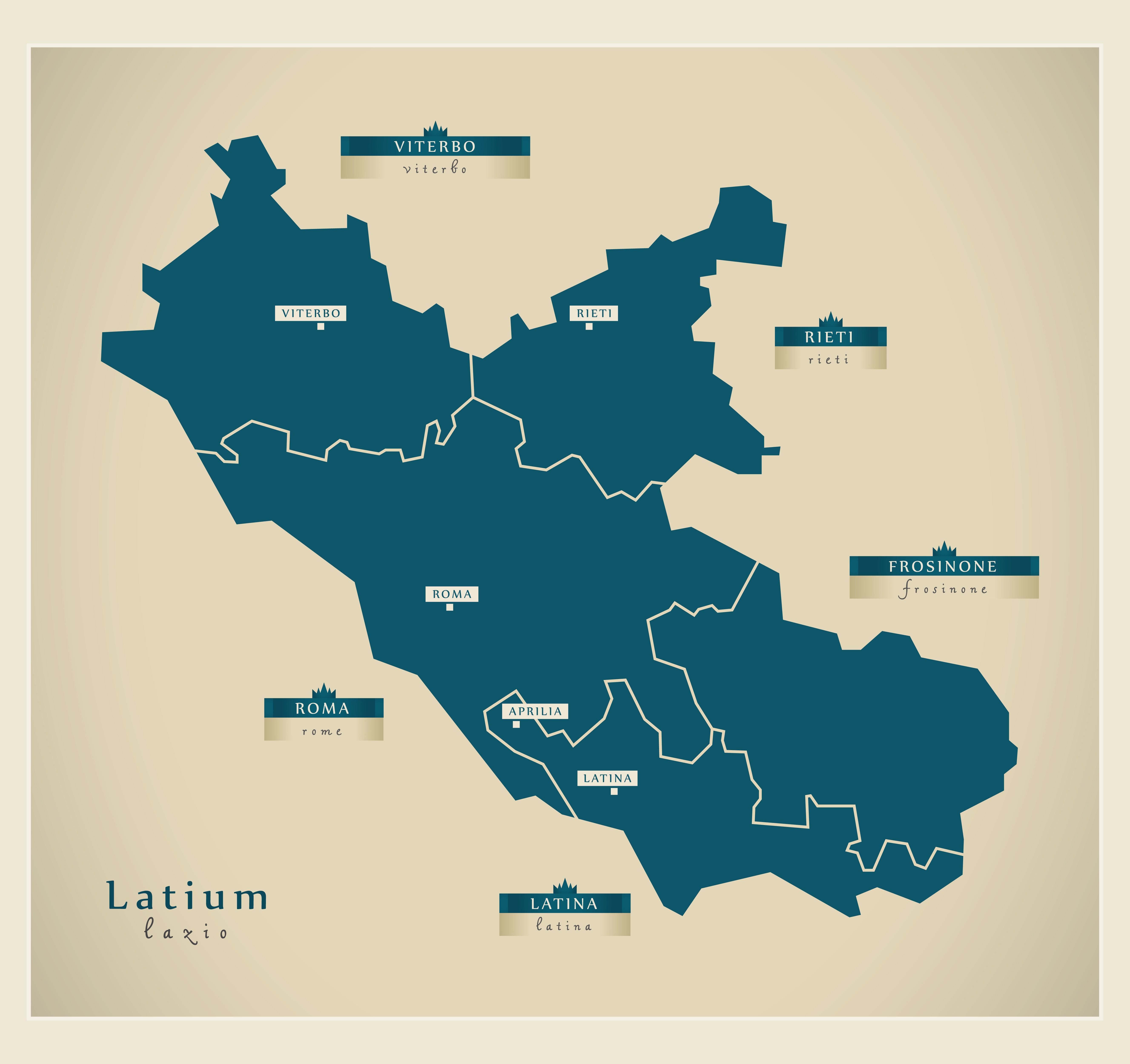 Lazio Cartina