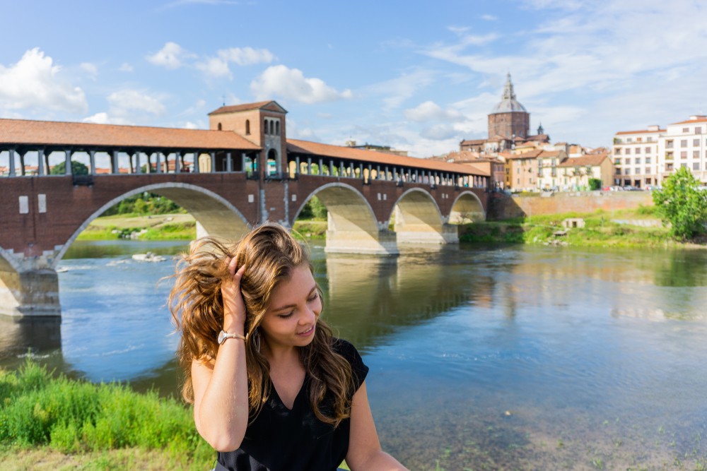 Pavia Fiume Ponte Coperto
