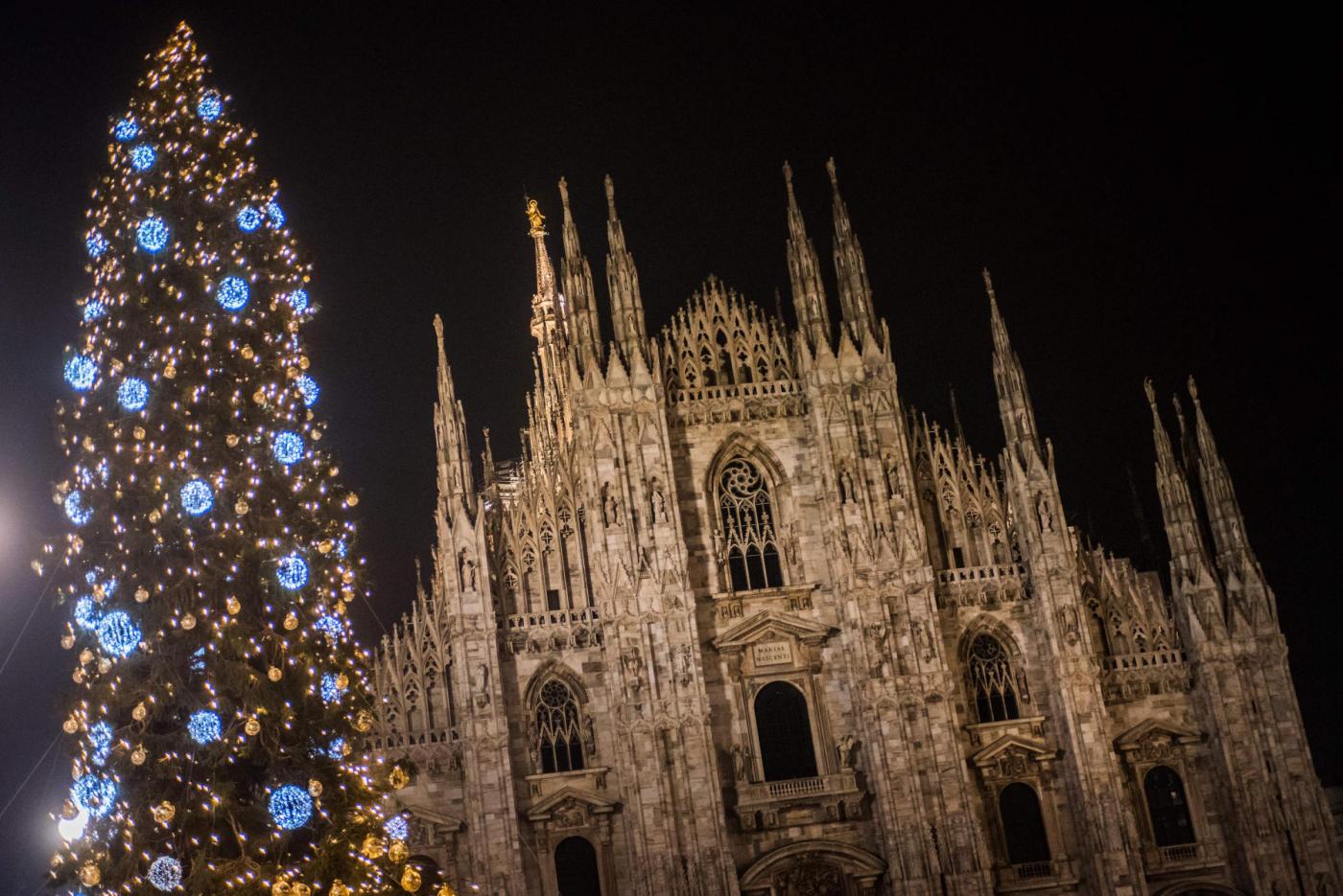 Albero di Natale in Piazza Duomo a Milano