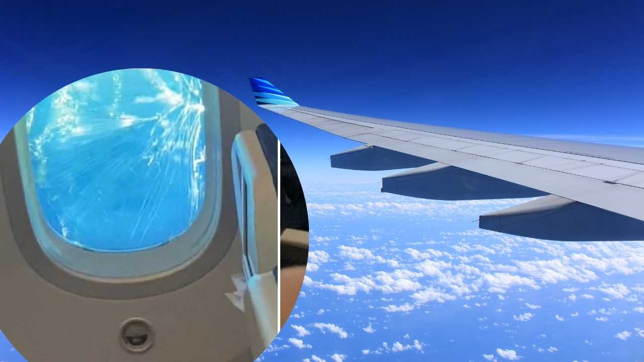 Si rompe il finestrino dell'aereo