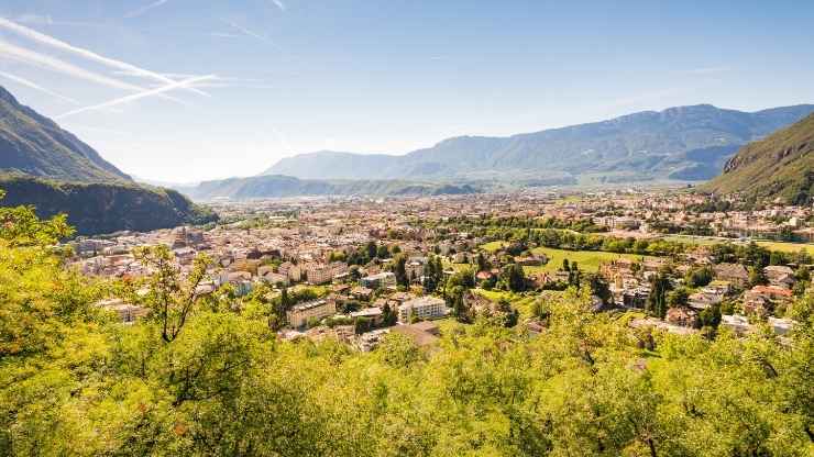 Vista su Bolzano