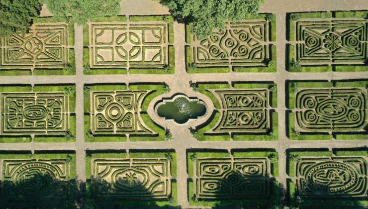 i giardini di Castello Ruspoli a Vignanello 