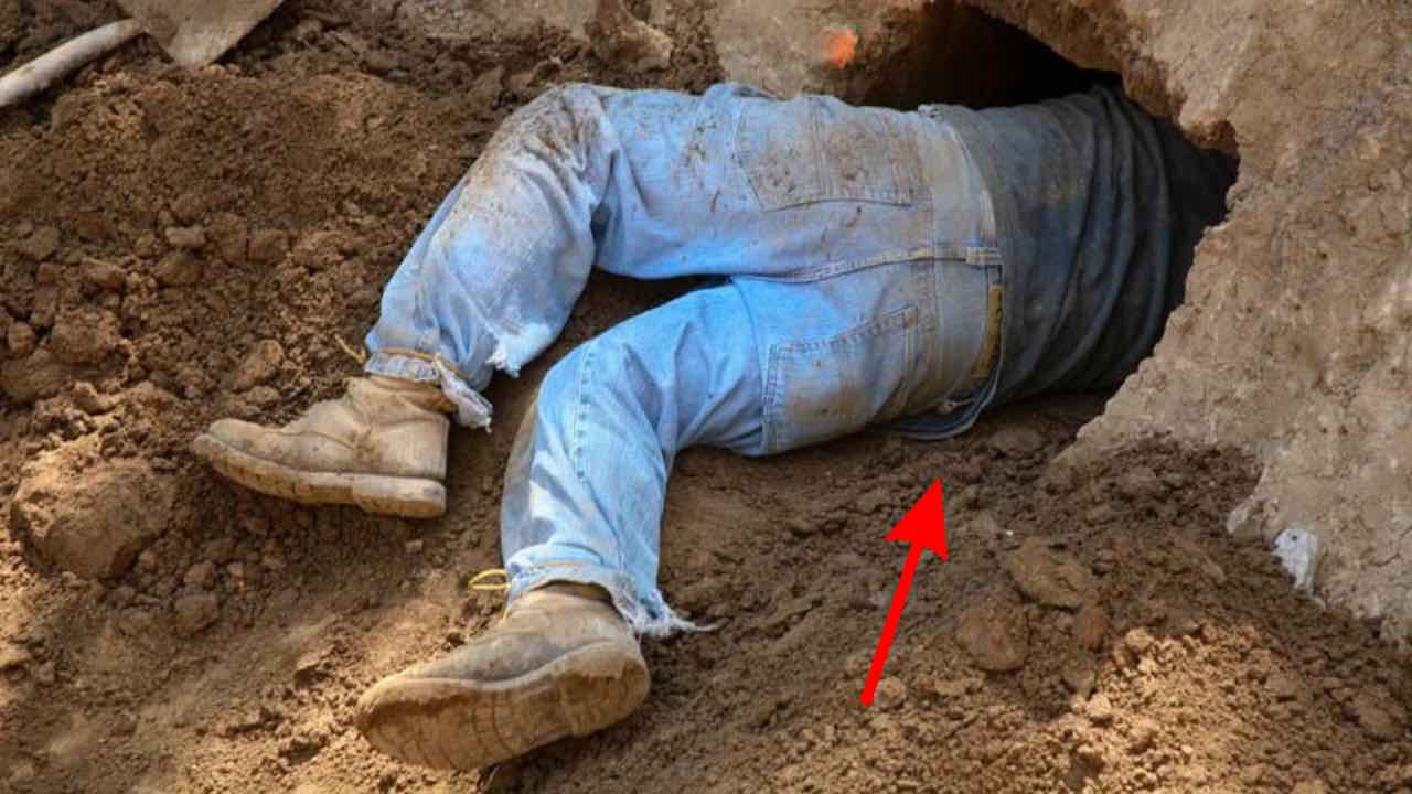 Uomo che scava tunnel
