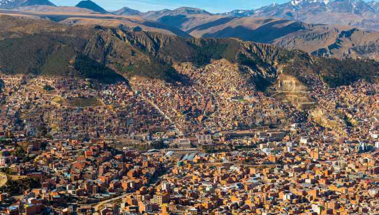 Vista su La Paz, Bolivia