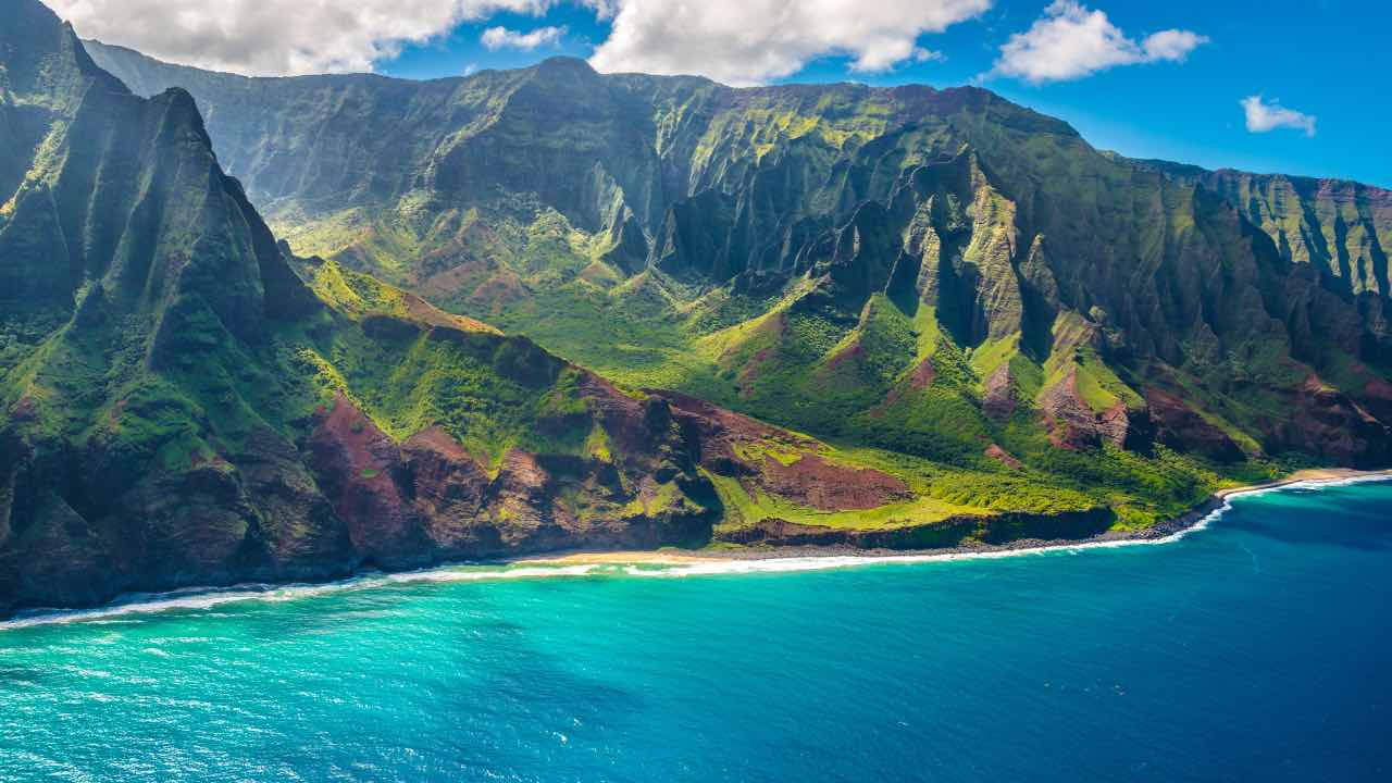 hawaii vista sulla costa