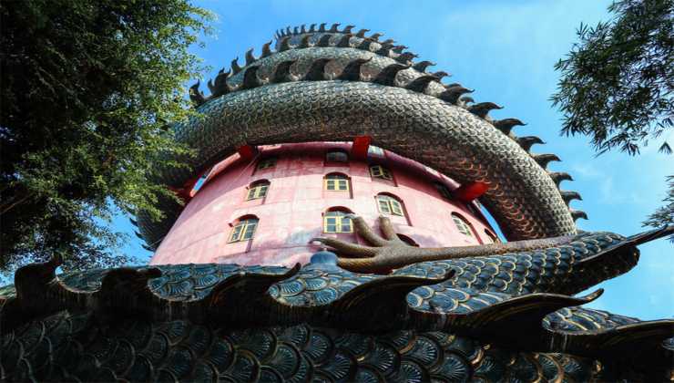 Wat Samphram tempio del drago Thailandia