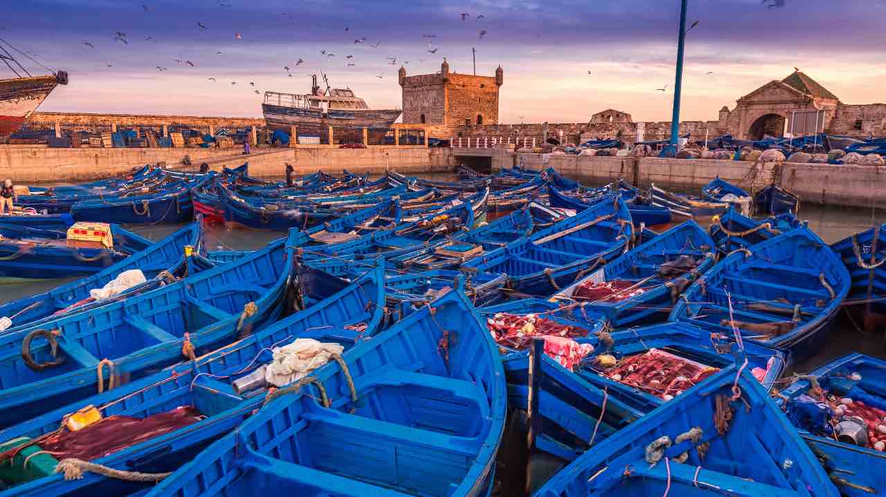 Porto di Essaouira in Marocco