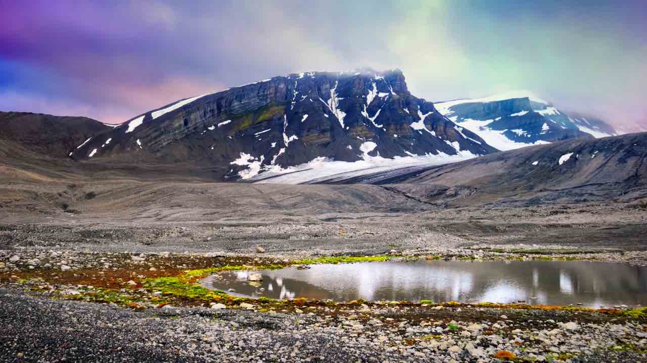 bellissimo paesaggio delle isole Svalbard