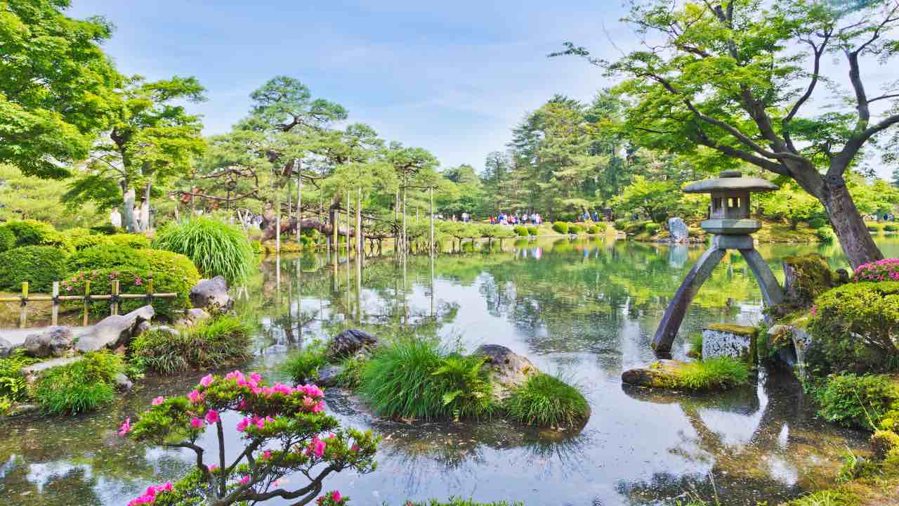 giardino Kenrokuen in Giappone