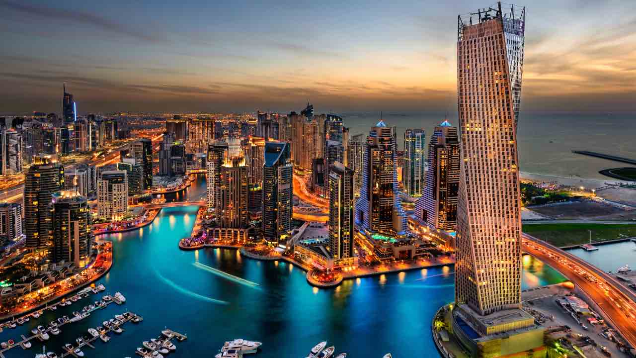 vista panoramica di Dubai