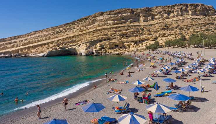 Matala beach a Creta