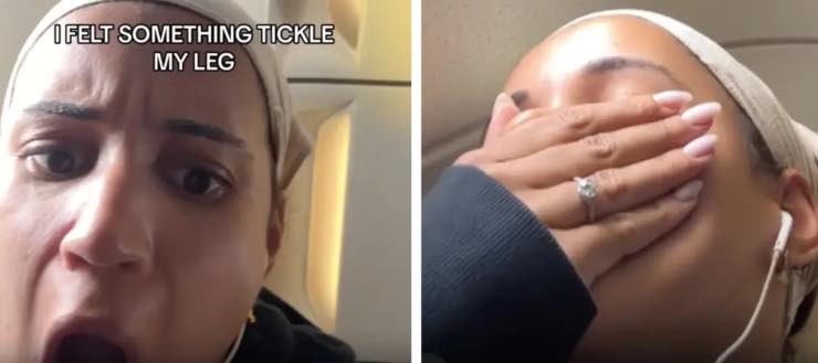 Tivona sconvolta in aereo