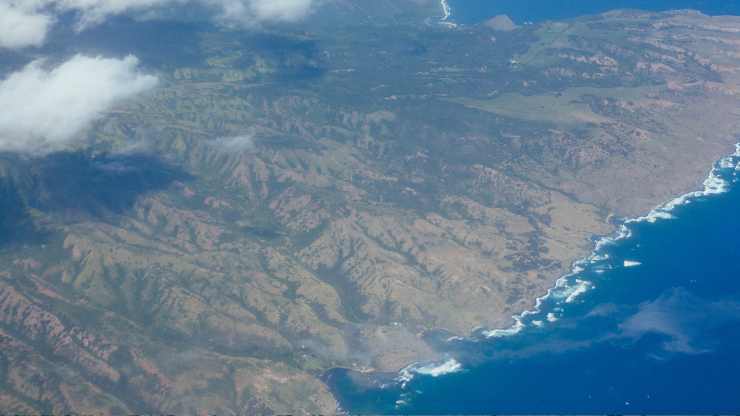 Vista aerea di Molokai