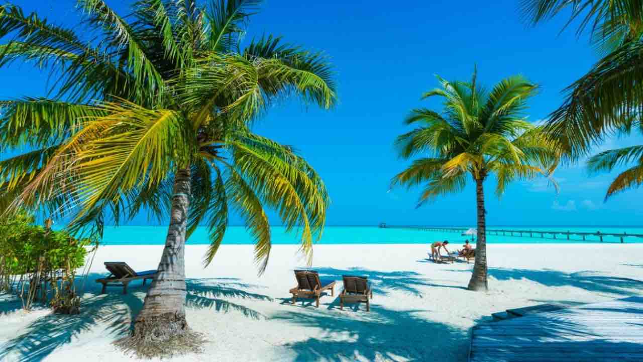 Spiaggia alle Maldive