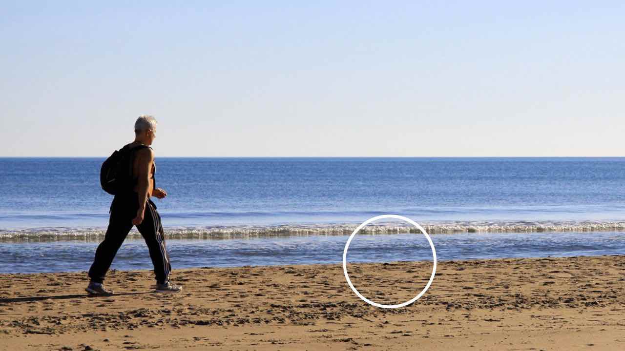 Uomo in spiaggia