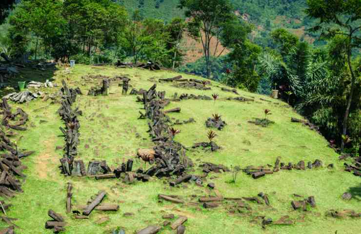 Sito megalitico di Gunung Padang a Cianjur, Giava Occidentale, Indonesia 