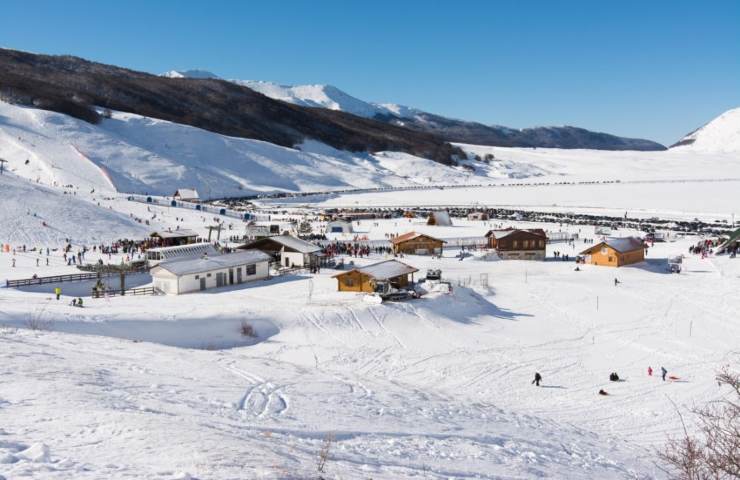 Sciare a Campo Felice, in Abruzzo