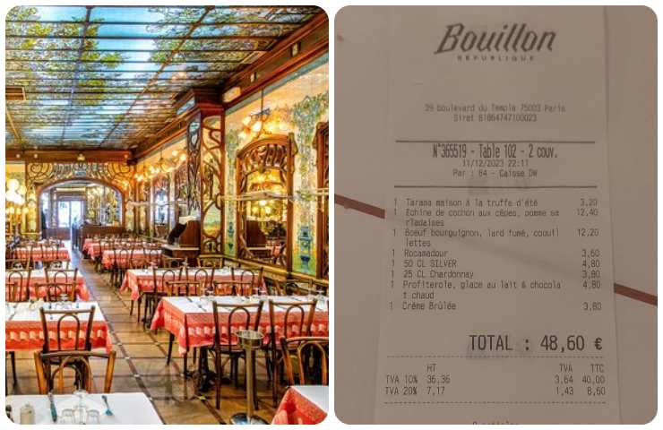 il ristorante più economico Parigi