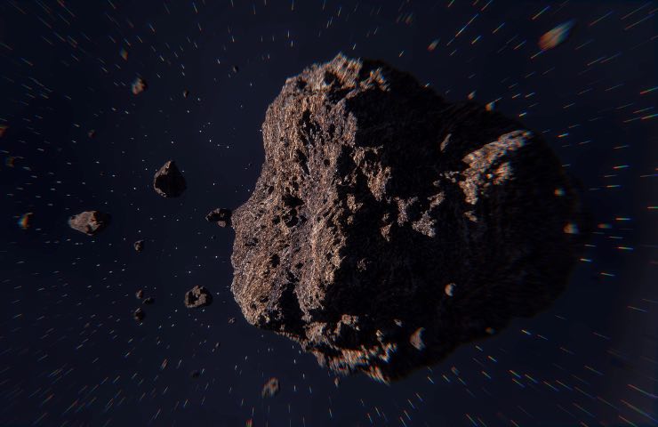 Asteroide en el espacio