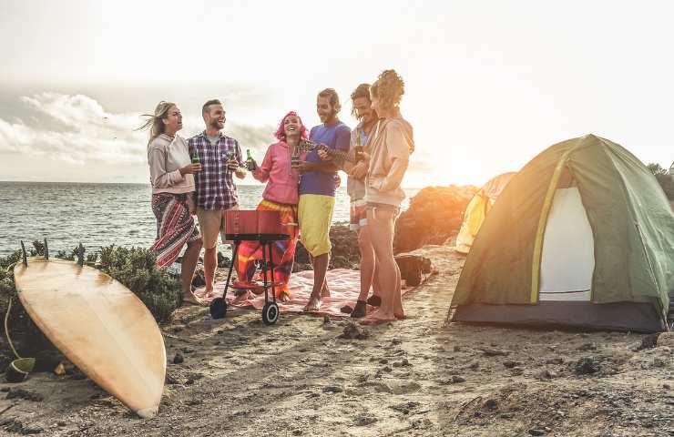 Campeggiare in spiaggia