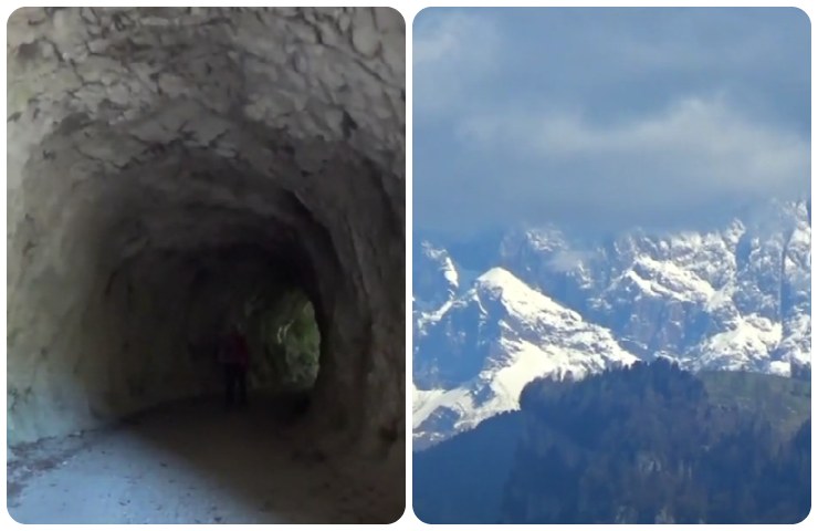 Il percorso intorno a un lago cristallino