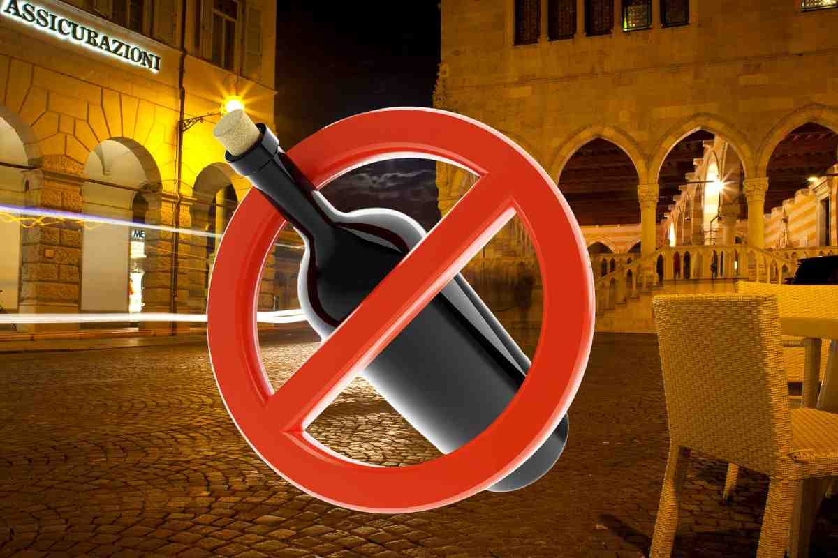 No alcol a Udine di sera