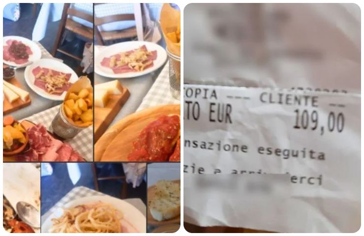 Lo scontrino del pranzo in Liguria