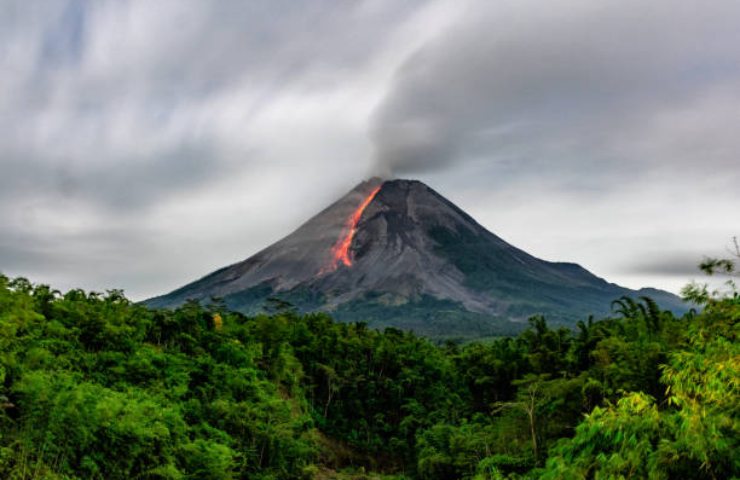 Vulcano Merapi in Indonesia